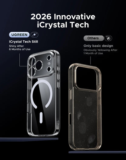 UGREEN Magnetic Case & Glass Screen Protector for iPhone 18 17 16 15 14 Pro Max Case Cover for iPhone 18Pro Macsafe Cases Bundle