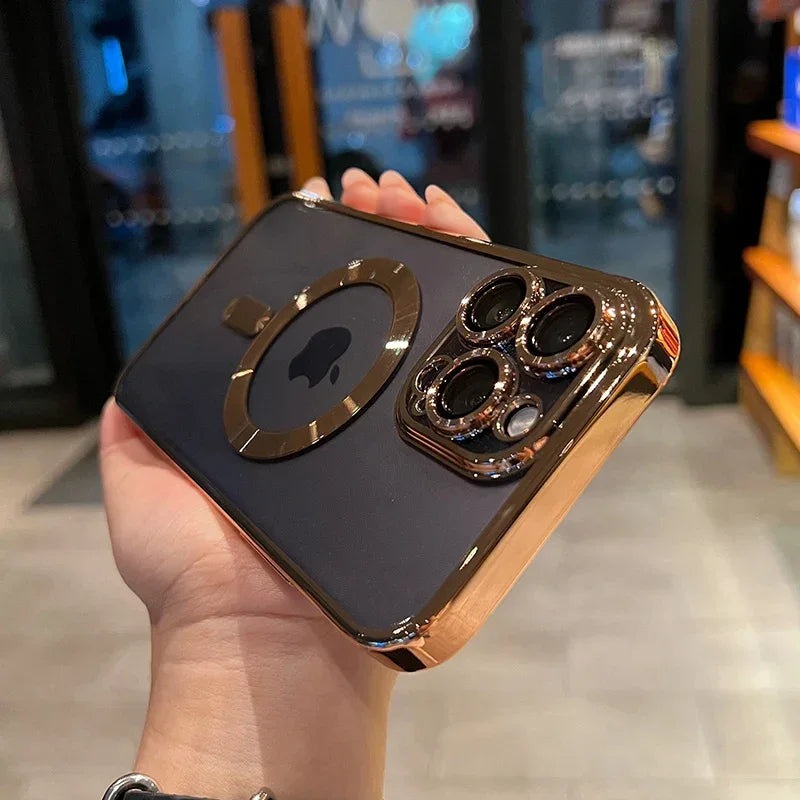 QIXTWO Luxury Magnetic Plating Clear Case - ShopHub