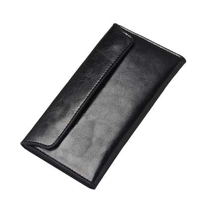 DIENQI W1606A1 Cow Leather Long Wallet