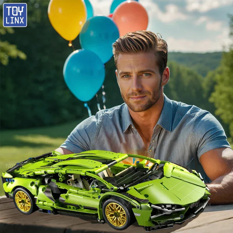 TOYLINX 1:14 Technical Building Blocks Car Racing Model - ShopHub