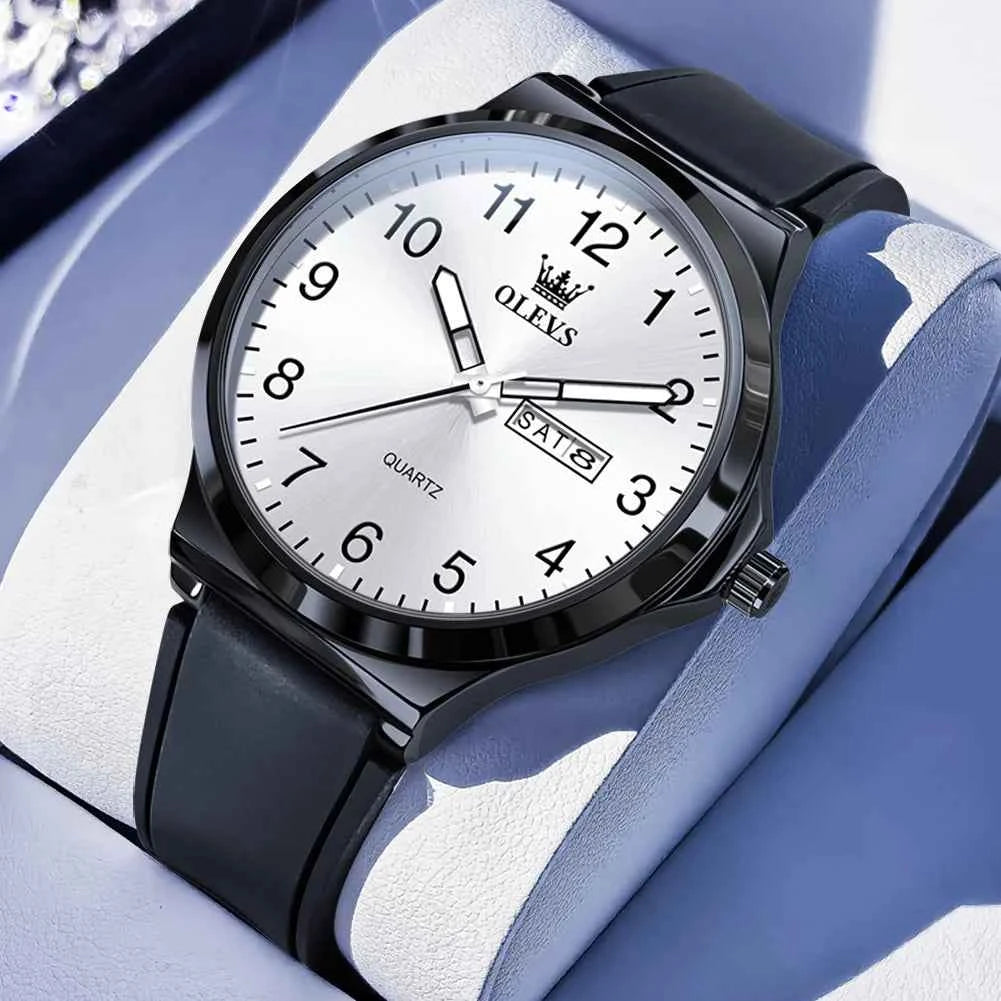 OLEVS 5647 Unisex Watch - Waterproof Casual Quartz Day Date Timepiece for Men and Women