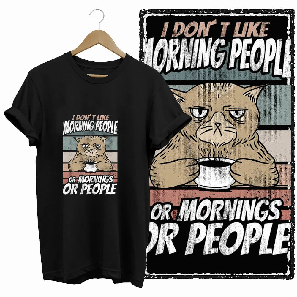 COOLMIND Cat Lover Graphic Cotton T-Shirt | Women's Relaxed Fit
