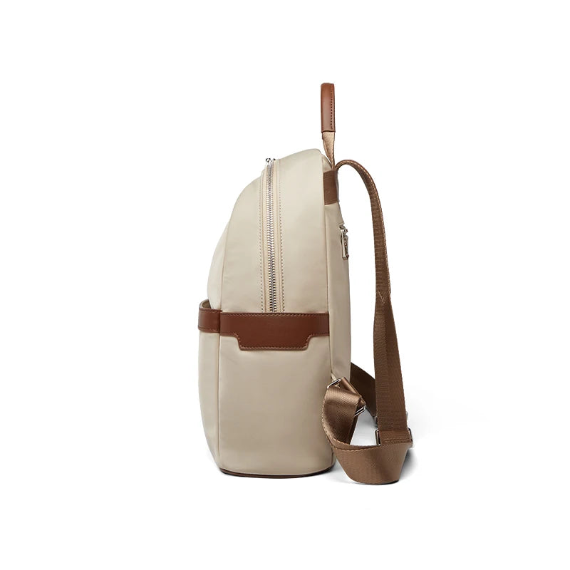 ZOOLER Oxford & Leather Female Letter Backpack