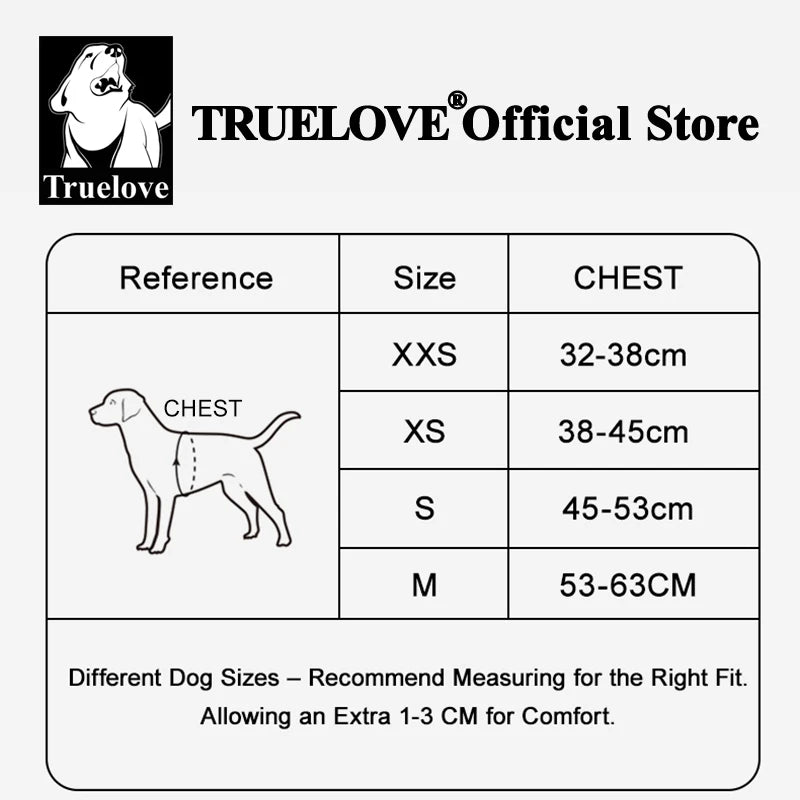 Truelove Floral Printing Mesh Harness for Dogs and Cats Small and Medium Breeds All Weather Adjustable Summer Walking TLH30131