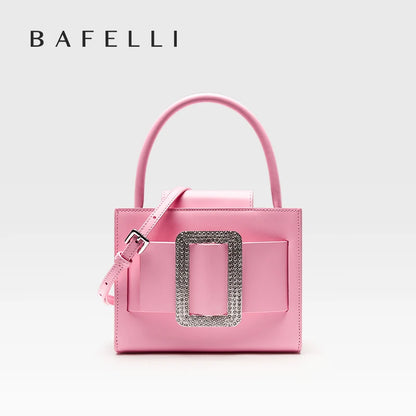 BAFELLI Diamond-Embellished Leather Satchel