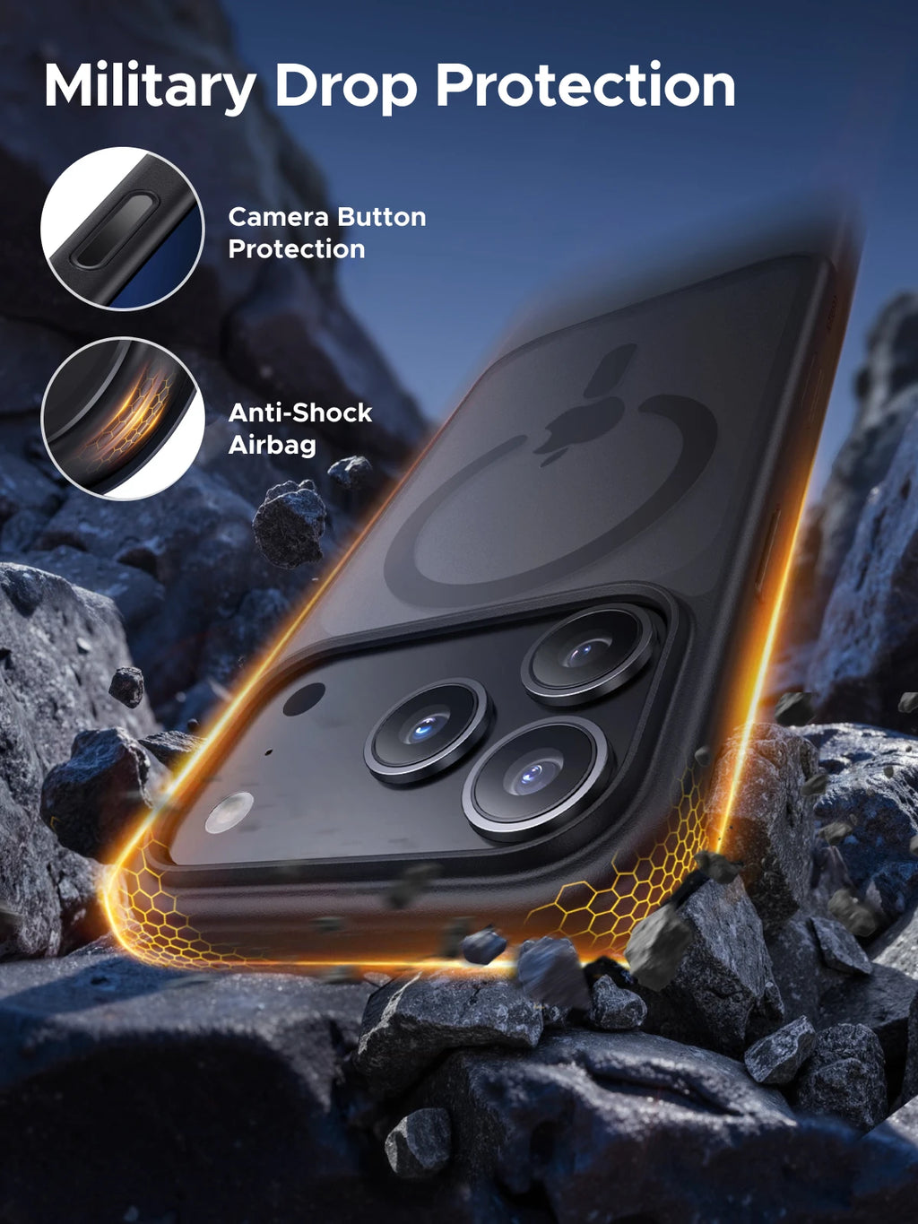 UGREEN Black Magnetic Case for iPhone 17 16