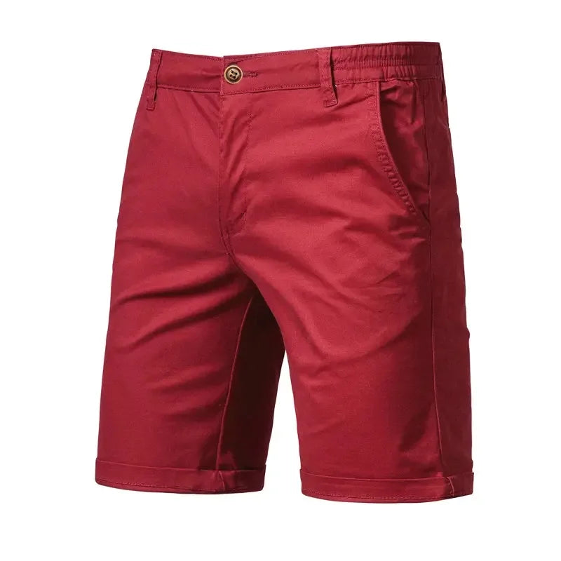 AIOPESON Men's 100% Cotton Solid Shorts - ShopHub