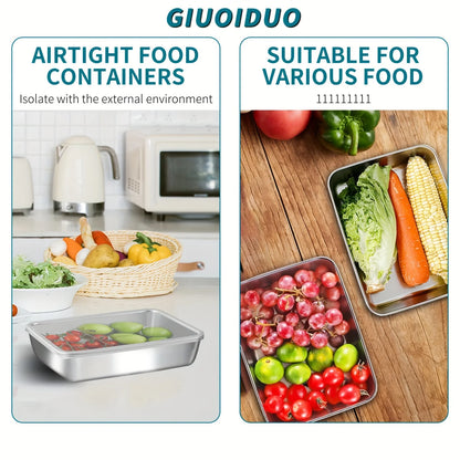 3pcs Stainless Steel Food Containers