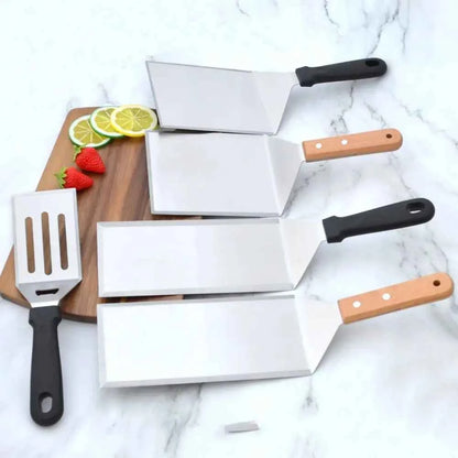 Square Grill Spatula with Anti-scald Handle, Kitchen Tools, Kitchen Items & Accessories for Steak, Burger, Pancake