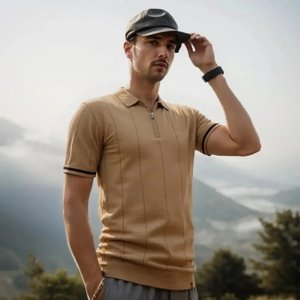 Men's Knit Cotton Polo Shirts - ShopHub