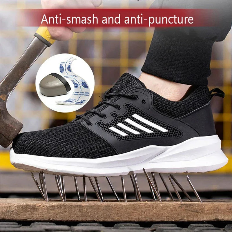 Unisex Durable Safety Work Shoes With Steel Toes & Anti-puncture Features - ShopHub