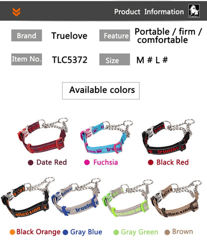 Truelove Dog Collar P-Chain Outdoor Nylon High Quality Stainless Steel Chain
