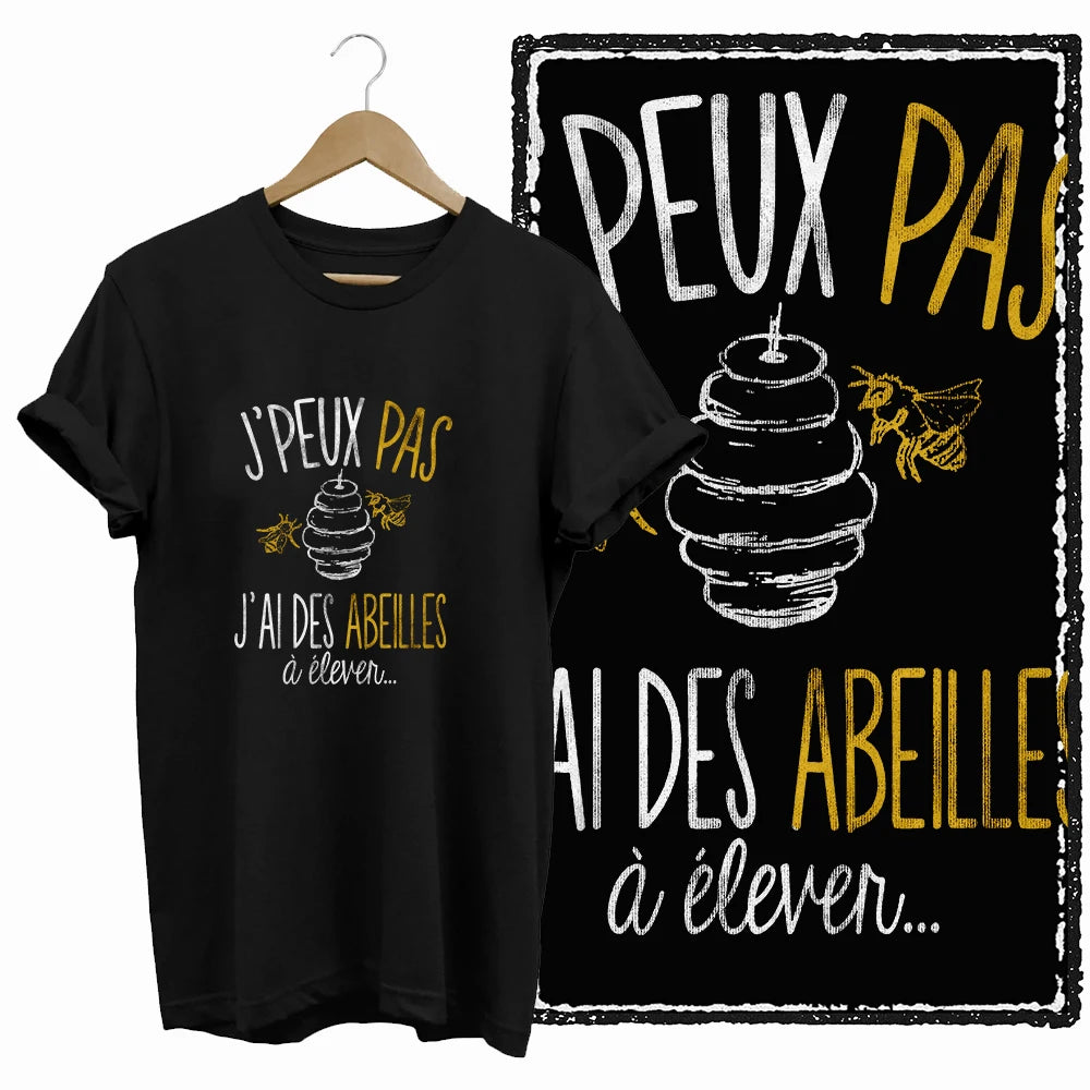 COOLMIND Black Bee Graphic Cotton T-Shirt | Women's Relaxed Fit