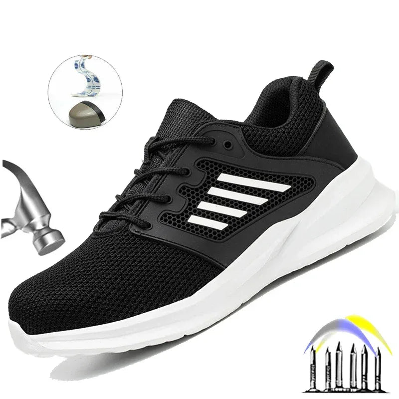 Unisex Durable Safety Work Shoes With Steel Toes & Anti-puncture Features - ShopHub