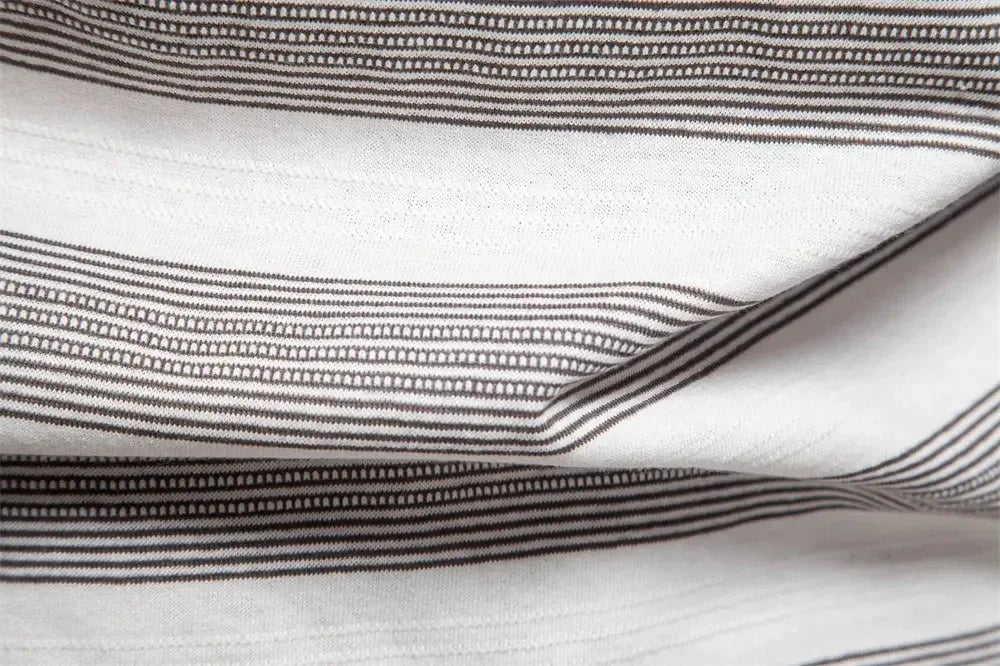 AIOPESON's Striped V Neck Cotton Polo Shirts - ShopHub