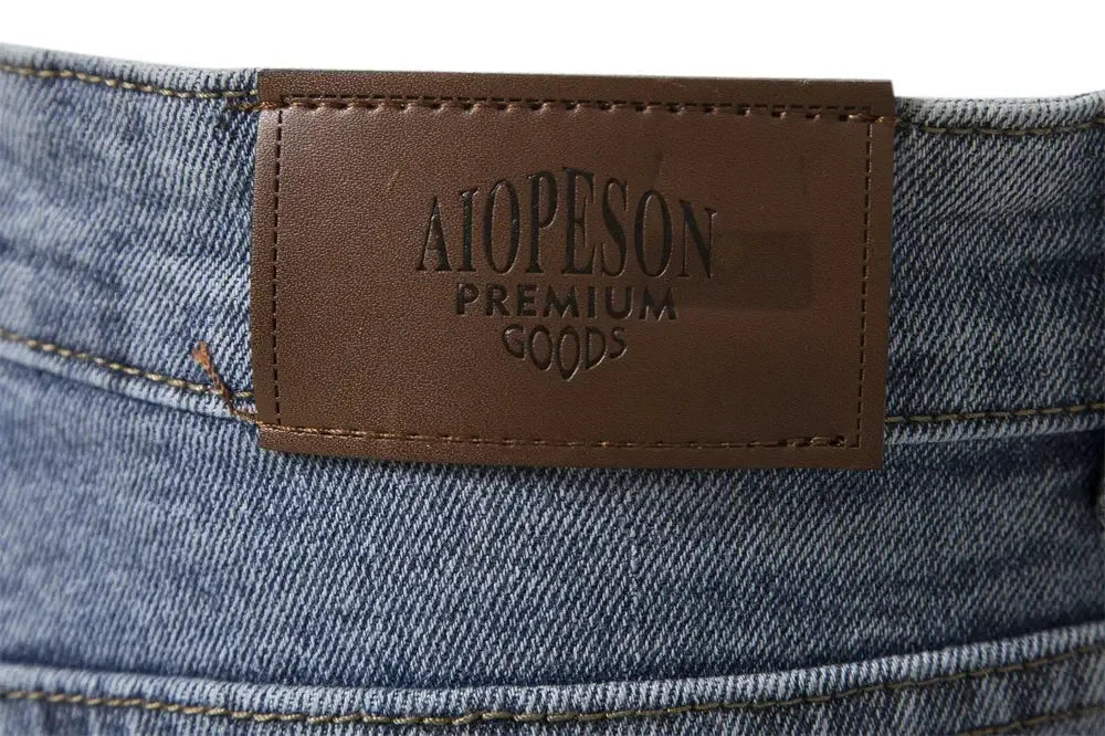AIOPESON Men's Slim Fit Straight Jeans - ShopHub