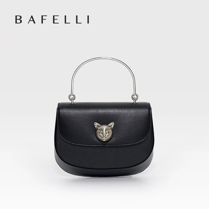 BAFELLI 2026 NEW WOMEN'S HANDBAG CAT EVENING PURSE LUXURY BRAND DESIGNER STYLE FASHION CASUAL CROSSBODAY LEATHER STYLISH
