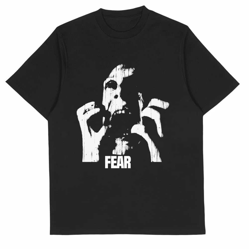 COOLMIND Unisex Fear Emotion Graphic Cotton T-Shirt