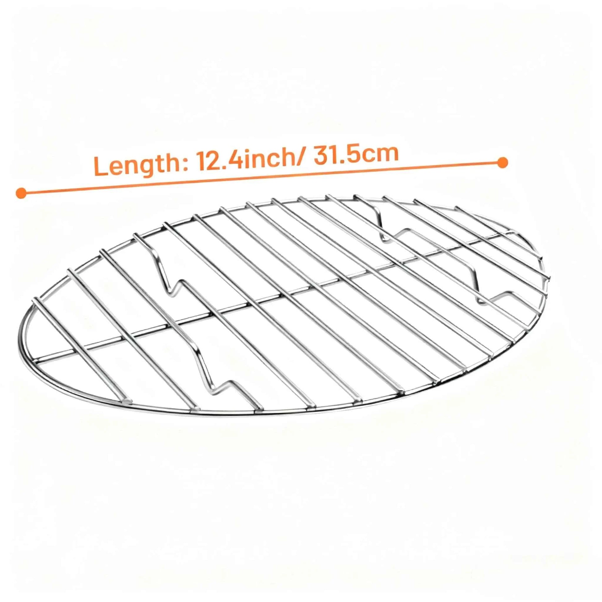 12.4Inch Stainless Steel Cooling Rack - Heavy Duty Oven & Air Fryer Compatible Grid for Baking/Steaming/Grilling Dishwasher Safe