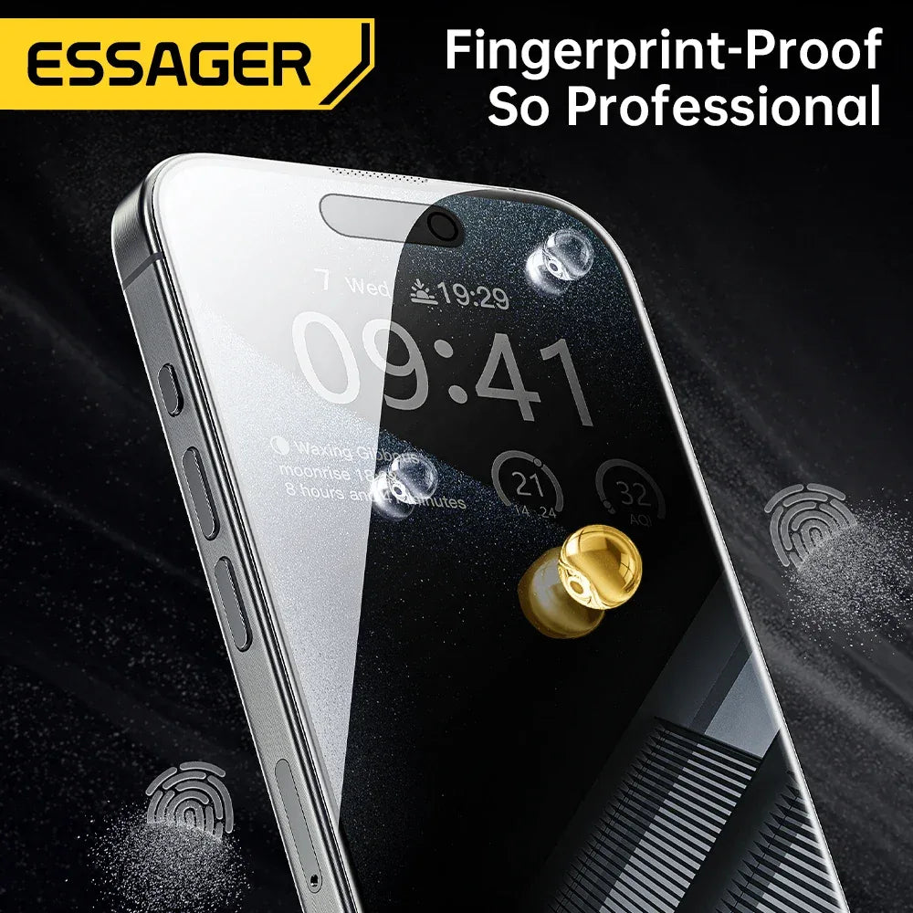 Essager 2Pcs Anti-Peeping Glass for iPhone 16, 15, 14, and 13 Pro Max Plus - ShopHub