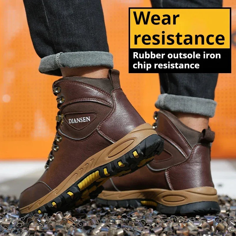 Men's Work Steel Toe Safety Boots - ShopHub