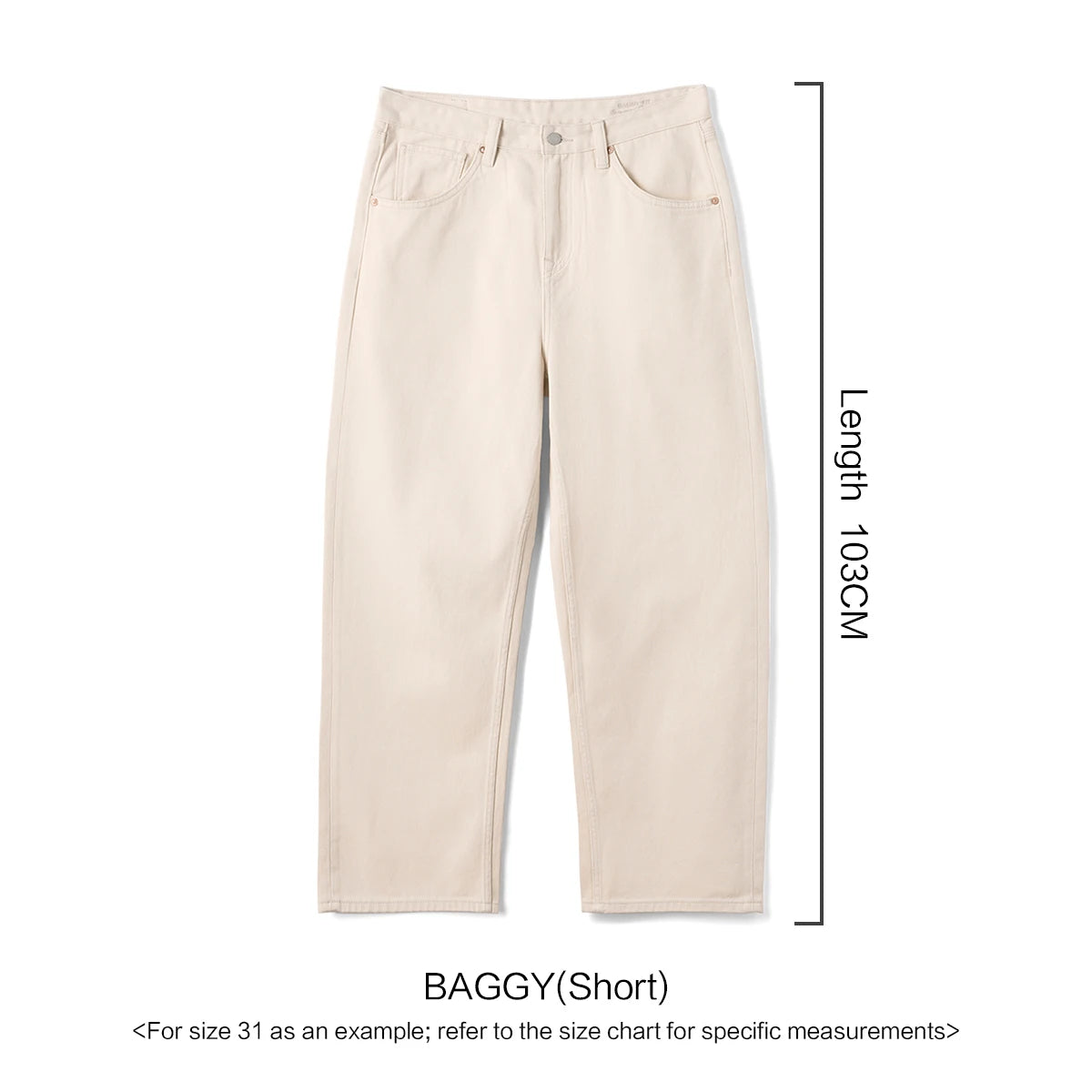 SIMWOOD 2026 Spring New Baggy Fit 11.3oz  Cotton Fabric Jeans Men Plus Size Casual Denim Chinos Pants