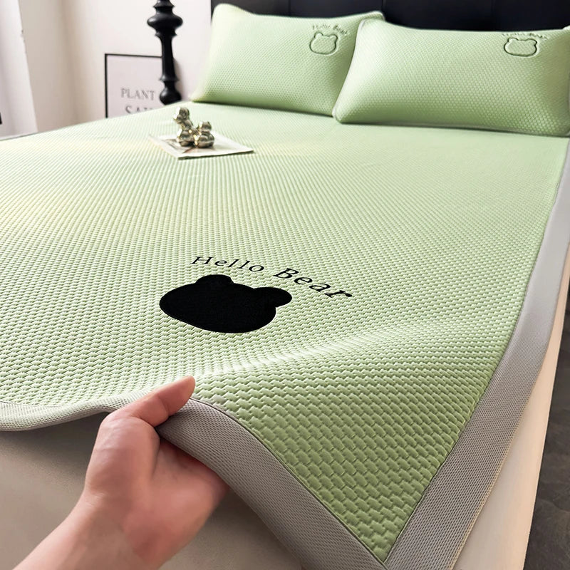 Cooling rattan bed mattress pad set by ShopHub NZ, designed to keep you cool and comfortable during hot summer nights.
