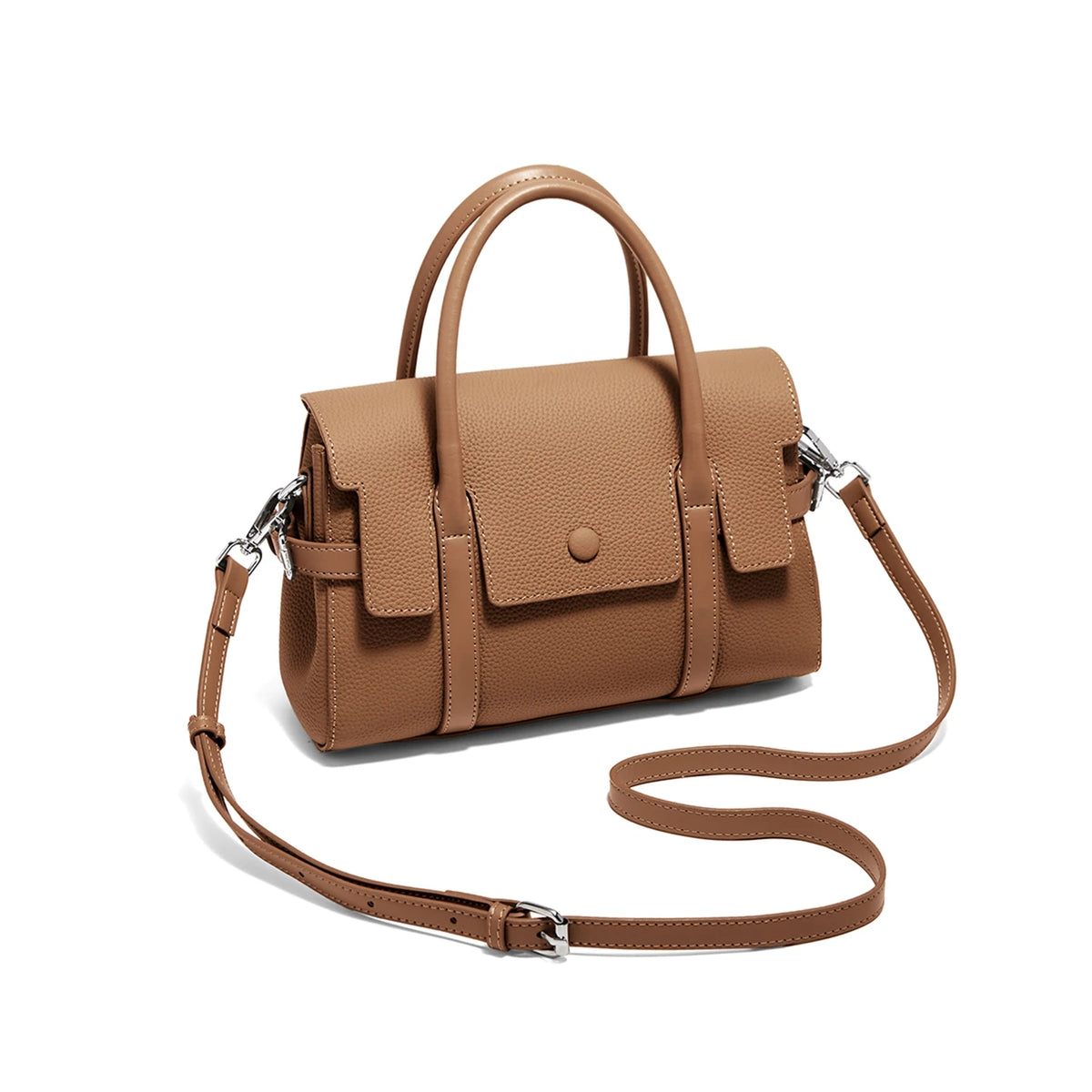 FOXER Retro Luxury Top-handle Bag for Women Genuine Leather Laies Shoulder Bag Female Crossbody Handbag Work Purse 2026 New