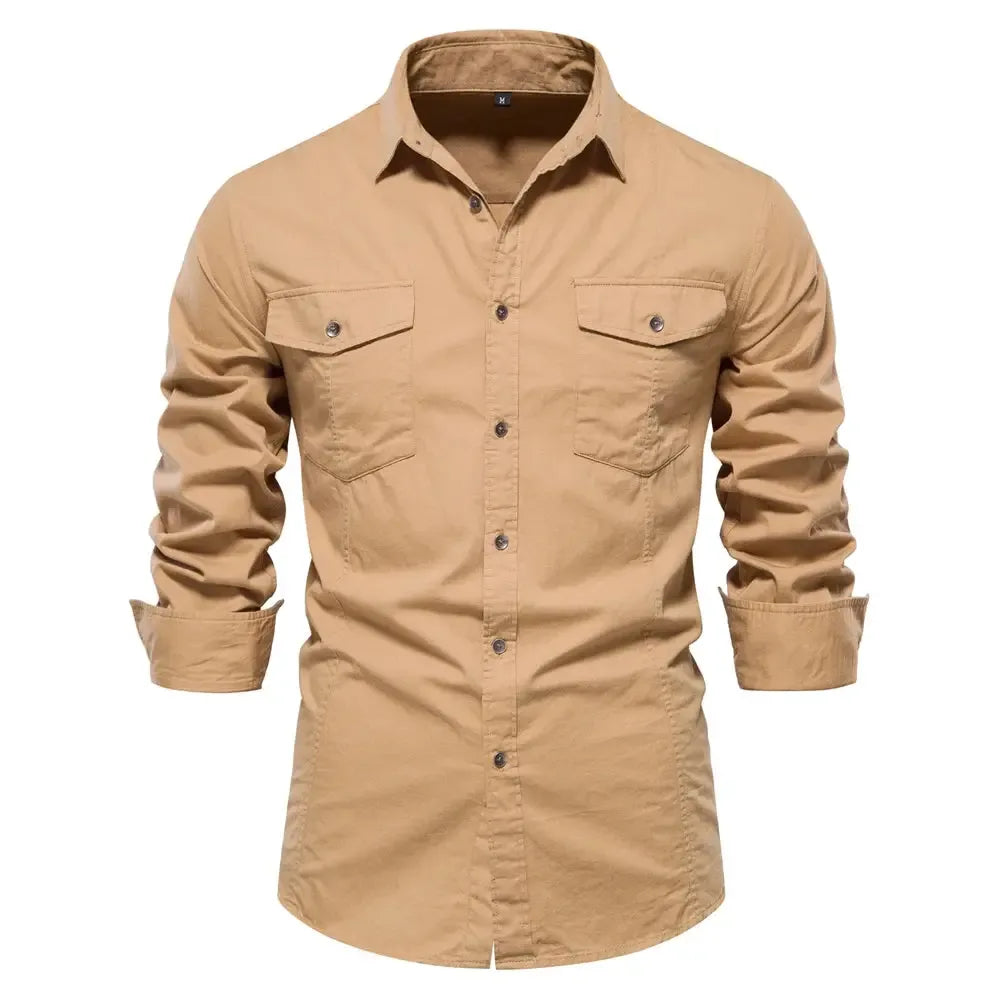 AIOPESON Military Style Pocket Shirts - ShopHub