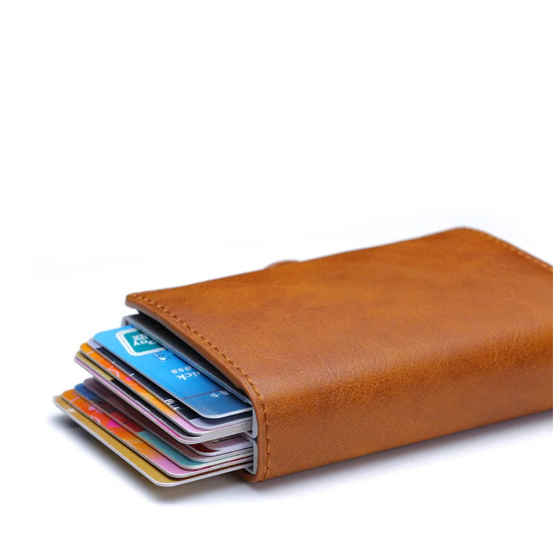 Anti Rfid Carbon Fiber Credit Card Holder Mens 14 Bank Cardholder Case Wallet Metal Minimalist Wallet Money Bag Male Purses