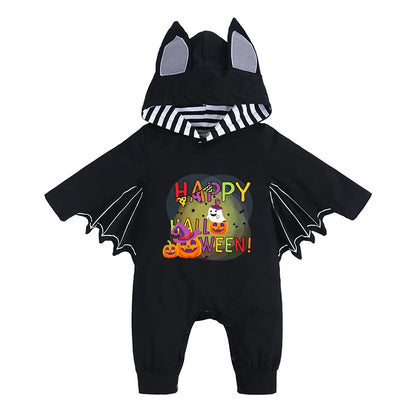 Kids Tales Batty Boo Cotton-Blend Halloween Baby Romper