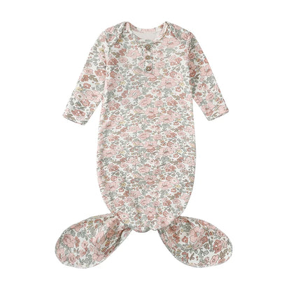 Kids Tales Little Nest Cotton-Blend Knotted Baby Gown