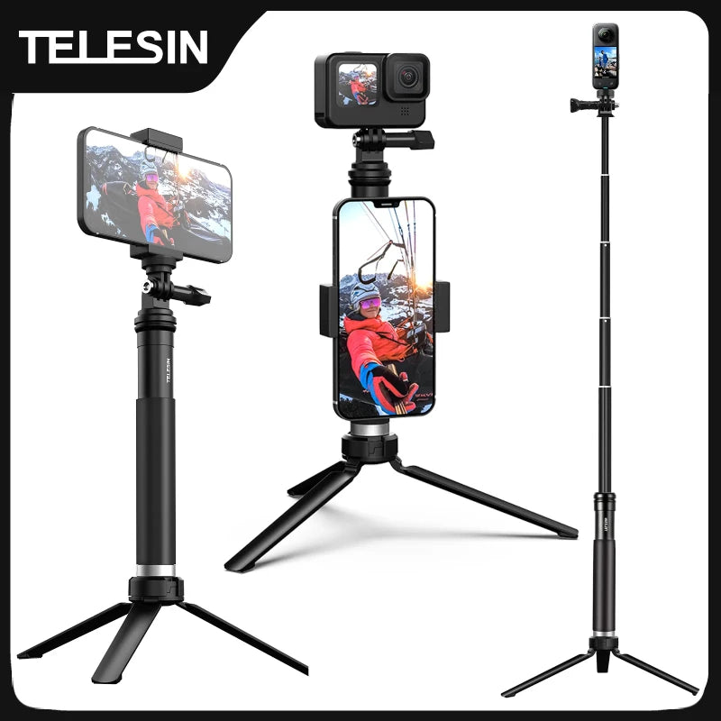 TELESIN GoPro Selfie Stick 360° Rotation Foldable