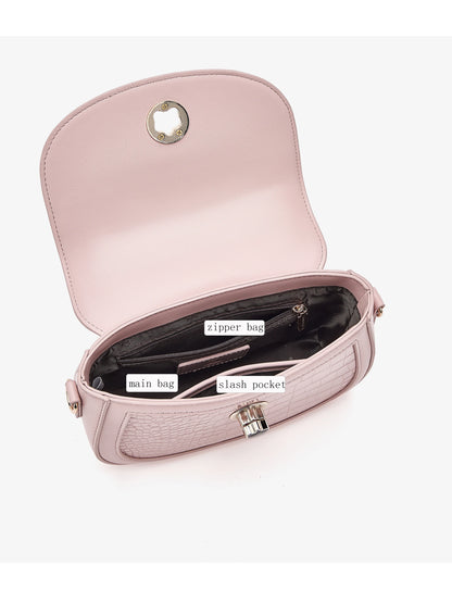 FOXER Chic Luxury Shoulder Bag for Women PU Leather Pink Top‑handle Handbag Fashion Ladies Crossbody Purse for Daily Dating