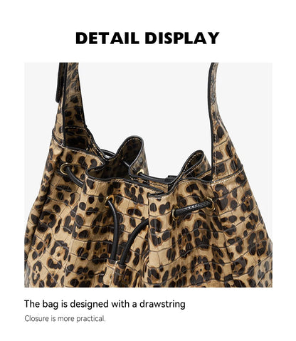 BAFELLI Leopard-Print Cow Leather Hobo Bag