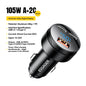 Essager 105W USB Car Charger with Quick Charge 4.0, QC3.0, and USB PD support