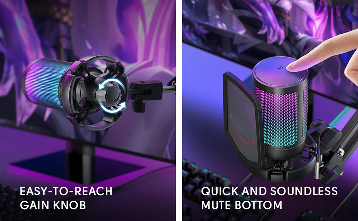 FIFINE USB Gaming Microphone Kit - Elevate Your Streaming Experience with Crystal Clear Sound