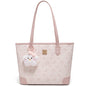 FOXER Summer New Women's Shoulder Bag PVC Leather Daily Tote Bag Female Commuting Purse Large Capacity Handbag for Everyday Use