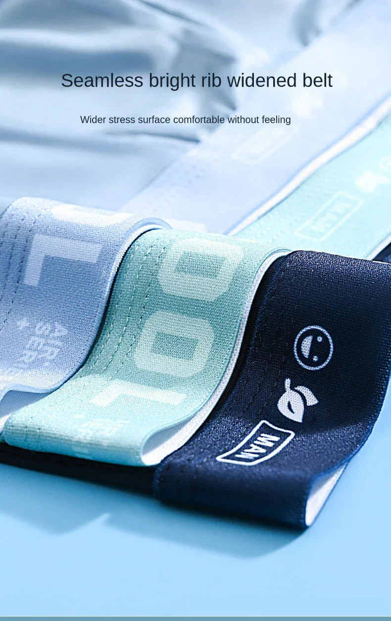 4 Pack Men's Ice Silk Boxer Shorts - ShopHub