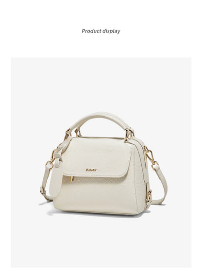 FOXER Elegant Women's Handbag In Genuine White Leather