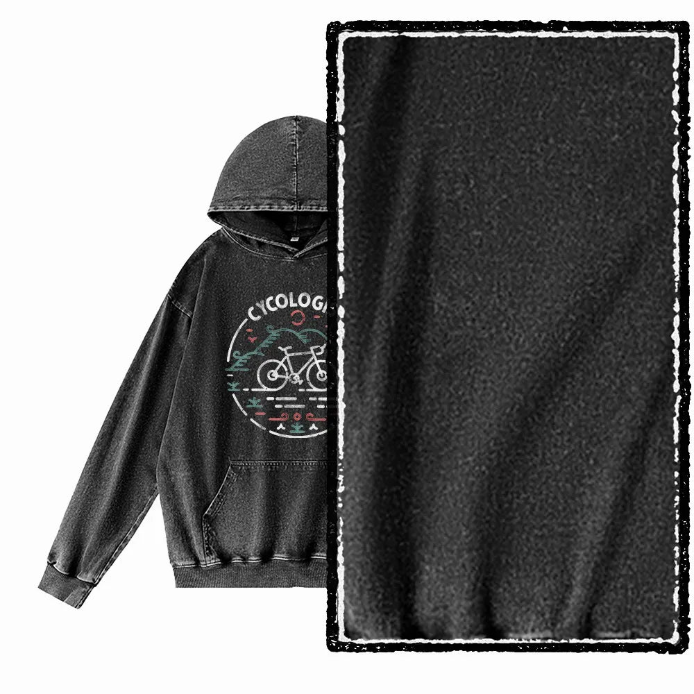 COOLMIND Vintage MTB Graphic Pullover | Washed Black