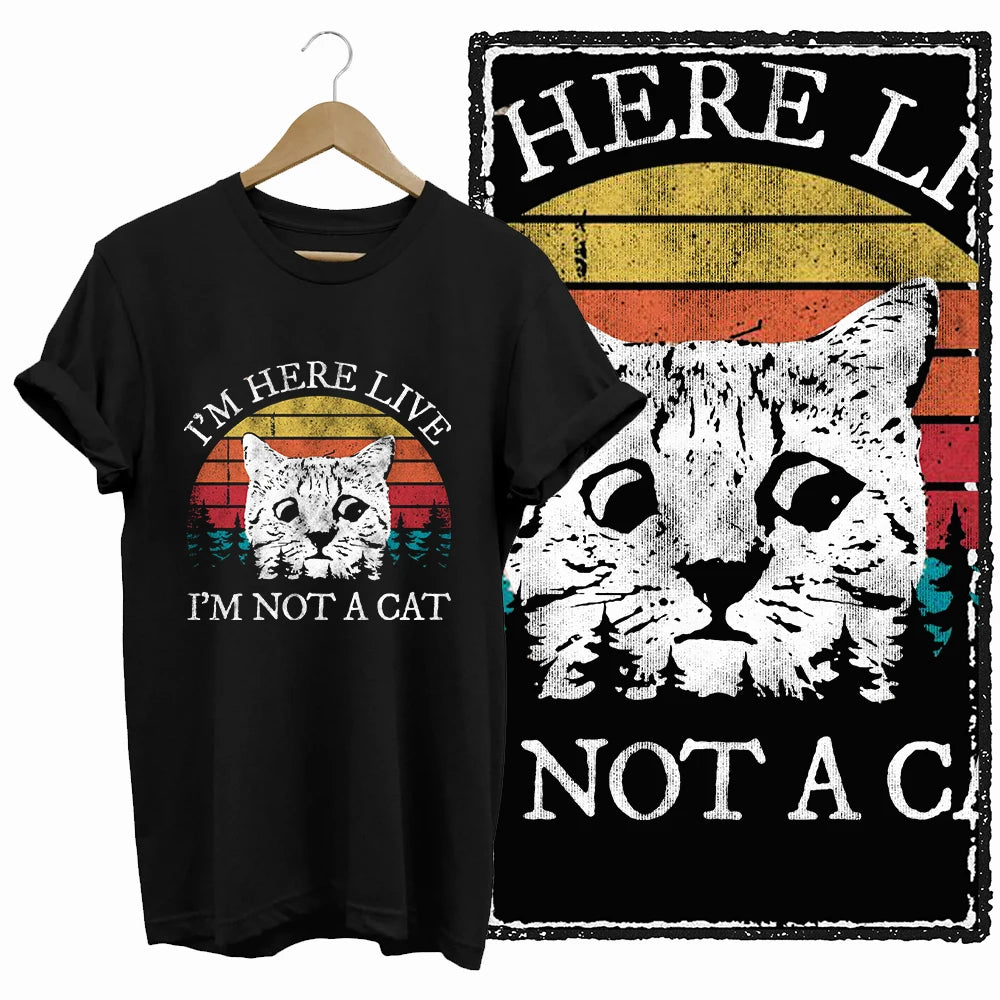 COOLMIND Cat Lover Graphic Cotton T-Shirt | Women's Relaxed Fit