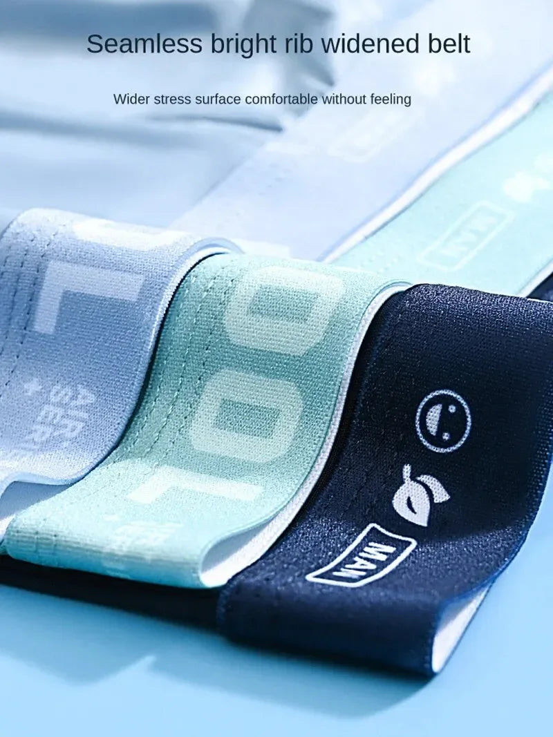 4 Pack Men's Ice Silk Boxer Shorts - ShopHub