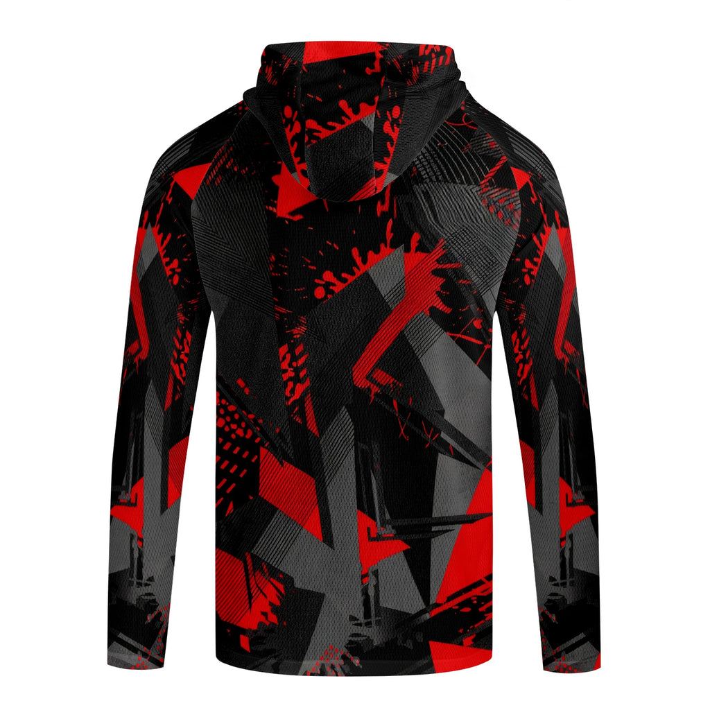 Men's Long Sleeve Fishing Shirt with Hoodie