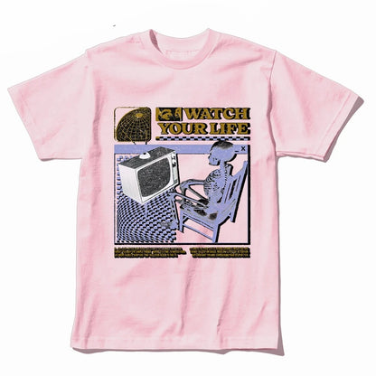 COOLMIND U0005 Funny Skull Graphic Cotton Tee