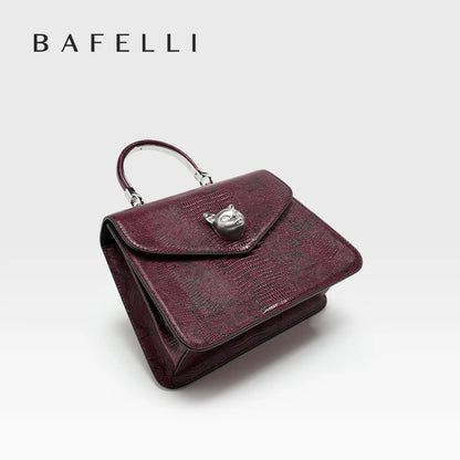 BAFELLI Floral Leather Business Doctor Bag in Pine Forest