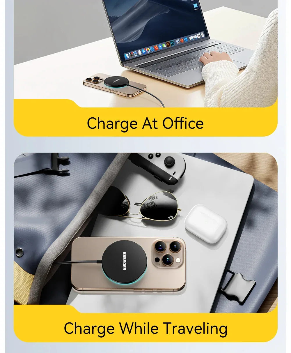 Essager 15W Magnetic Wireless Charger - ShopHub
