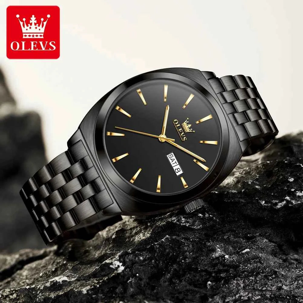 OLEVS 6730 Luxury Automatic Watch - Original Waterproof Mechanical Wristwatch with Luminous Calendar and Gift Box