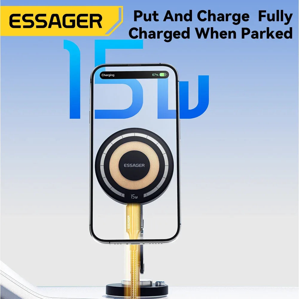 Essager Magnetic Wireless Charger Car Phone Holder - ShopHub