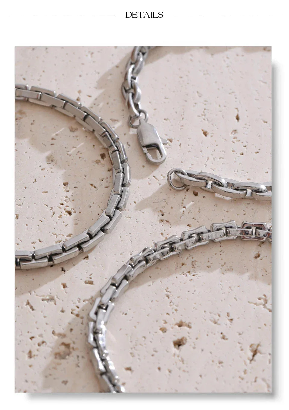 22cm High Quality Stainless Steel Metal Chain Bracelet Bangle - ShopHub